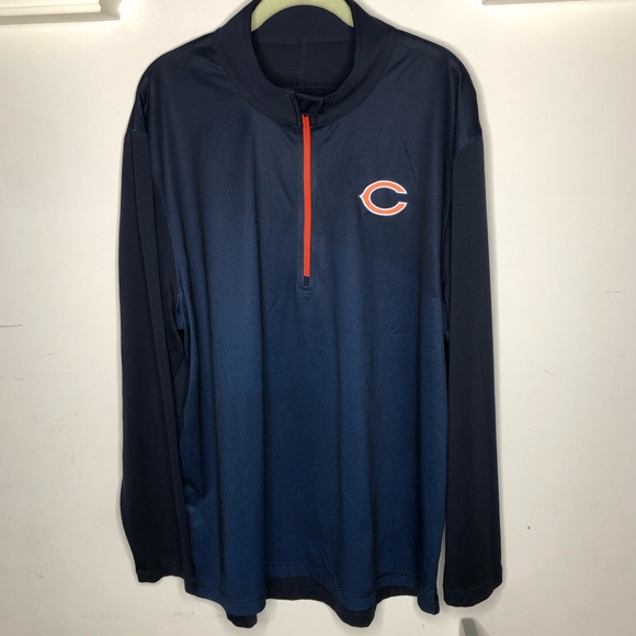 NFL™️ Chicago Bears Cool Base Combine 1/4-Zip Long Sleeve Raglan Top Size (XL) - Picture 3 of 15